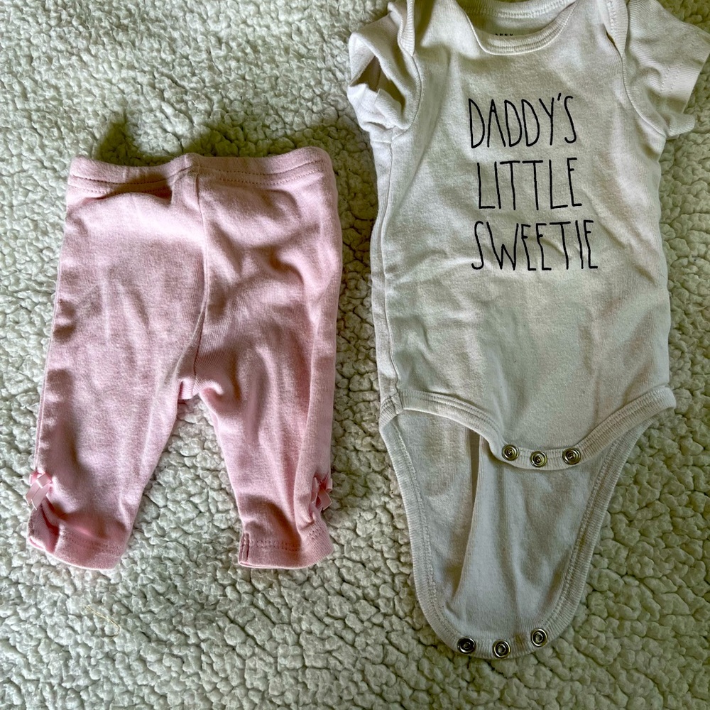 cute little newborn outfit pink